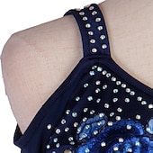 billiga Tävling Kläder-Tiodans Klänning Broderad Kristall / Strass Stenar Dam Prestanda Träning Långärmad Elastan Tyll