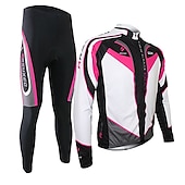 levne Pánské oděvní soupravy-Arsuxeo Pánské Dlouhý rukáv Cyklodres a čapáky Cyklo bunda Léto Spandex Silikon Polyester Černá / červená Zelená Fialová Slátanina Legrační Jezdit na kole Celotělové oblečení Zahřívací 3D podložka