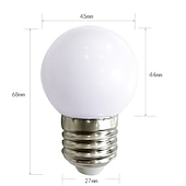  4pcs 1W LED Globe Bulbs E26/E27 G45, 90-120LM, 12 SMD 2835 Beads Warm White/Natural White/White 220-240V