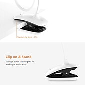 abordables Lampes de lecture-anneau led clip sur livre lecture lampe de lit lampe rechargeable portable lecture 2w légèreté réglable flexible 360 ° usb pour ordinateur miroir de maquillage