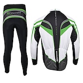 levne Pánské oděvní soupravy-Arsuxeo Pánské Dlouhý rukáv Cyklodres a čapáky Cyklo bunda Léto Spandex Silikon Polyester Černá / červená Zelená Fialová Slátanina Legrační Jezdit na kole Celotělové oblečení Zahřívací 3D podložka
