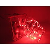 economico Striscie luci a batteria-elegante festa di ricevimento di nozze 2 pezzi/set 3m 30led luci a stringa batteria scatola filo di rame ghirlanda lampada esterna impermeabile illuminazione fata per natale festa di nozze decorazione