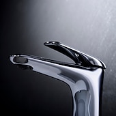abordables Classiques-robinet pour lavabo - chrome simple / brossé / galvanisé centerset monocommande monotroubath taps / laiton