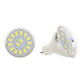 olcso LED-es szpotlámpák-6db 5 W LED szpotlámpák 300 lm MR11 MR11 15 LED gyöngyök SMD 5730 Meleg fehér Fehér 9-30 V