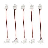 billige Lampesokler og kontakter-zdm 5 stk vanntett 8 / 10mm bred 2-pin smd 5050 3528 flex ledet strimmel kontakt monokrom led stripe til stripe genser