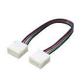 olcso Lámpatalpak és -csatlakozók-zdm 5 db vízálló rgb 5050 led fénycsík csatlakozó 4 pólusú 10 mm széles csík a jumperhuzal forrasztásához