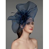 billige Coiffer-Blomst Fjær Net Fascinatorer Hatt Kentucky Derby Hodeplagg Trim 1 PC Hesteløp Damers Dag Hesteløp Elegant  Luksuriøs med Klips Hårbånd Hodeplagg å imponere Race Day Dress 2025