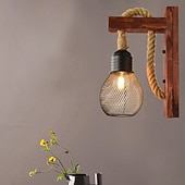 halpa Seinälampetit-30cm luovat vintage-seinävalaisimet led ambient valot seinävalaisimet makuuhuoneen kaupat / kahvilat hamppuköysi seinävalaisin 110-120/220-240v 40w