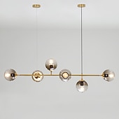 cheap Island Lights-120 cm Single Design Chandelier Metal Island Electroplated Modern Nordic Style 220-240V