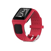 abordables Otras correas de reloj-1 pcs Correa de Smartwatch para TomTom TomTom Multi-Sport GPS+HRM Silicona Reloj inteligente Correa Suave Transpirable Correa Deportiva Hebilla Clásica Reemplazo Pulsera