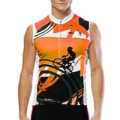 abordables Maillots Hombre-ILPALADINO Hombre Maillot de Ciclismo Sin Mangas Bicicleta Maillot Camiseta con 3 bolsillos traseros Resistente a los rayos UV Transpirable Bandas Reflectantes Compresión Amarillo Rojo Azul Piscina