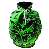 economico Felpe e Sweatshirt di Halloween-Per uomo Alberi / foglie 3D Felpa con cappuccio Felpe Felpa Felpa con cappuccio Manica lunga Felpa con cappuccio Con cappuccio Paese Stampa 3D Feste Giornaliero Per eventi Nero verde Viola Primavera