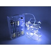 economico Striscie luci a batteria-elegante festa di ricevimento di nozze 2 pezzi/set 3m 30led luci a stringa batteria scatola filo di rame ghirlanda lampada esterna impermeabile illuminazione fata per natale festa di nozze decorazione