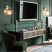 baratos Candeeiros de Parede de Cristal-candeeiros de parede estilo nórdico mini arandelas de parede quartos lojas / cafés aplique de parede de vidro ip20 220-240v