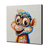 economico Quadri di animali-pittura a olio vivaio dipinto a mano animali quadrati pop art moderna tela tesa