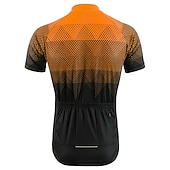 tanie Męskie koszulki-Męskie Koszulka rowerowa Geometryczny Gradient Krótki rękaw Rower Dżersej Top z 3 tylnymi kieszeniami Kolarstwo górskie Kolarstwie szosowym Szybkie wysychanie Odblaskowe paski Kieszeń na plecach