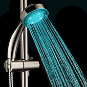 abordables Duchador-Cabezal de ducha led que cambia de color 2 modos de agua Luz de brillo de 7 colores que cambia automáticamente el cabezal de ducha de mano