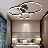cheap Dimmable Ceiling Lights-90 cm 3-Light Circle Design Ceiling Light  Flush Mount Lights Metal Painted Finishes LED Nordic Postmodern Style for Dining Room Living Room 110-120/220-240V