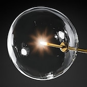 billige Globedesign-anheng lys glass globe design moderne nordisk stil 6-lys lysekrone malte overflater galvanisert metall 220v 110v varm hvit kald hvit