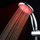 abordables Douches manuelles-douchette à main à led contemporaine fixée au mur, une douche de fonction de jet d&#039;abs de qualité + pluie