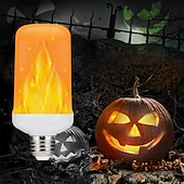 abordables Bombillas LED tipo globo-Bombillas de llama led 7w e27 llama parpadeante accesorios de halloween ahorro de energía para festival halloween navidad paty ac85-265v
