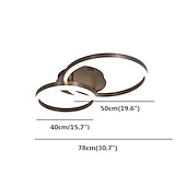 זול אורות תקרה ניתנים לעמעום-אורות תקרה ניתנים לעמעום בגודל 78 ס&quot;מ אורות עיגול בעיצוב מוקף אורות גימורים צבועים מתכת LED בסגנון נורדי 220-240v