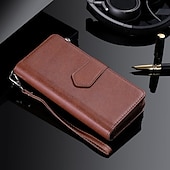 cheap Samsung Cases-Phone Case For Samsung Galaxy S23 S21 S20 Plus Ultra Wallet Case with Stand Holder Wallet Card Holder Solid Color Hard PU Leather