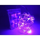 economico Striscie luci a batteria-elegante festa di ricevimento di nozze 2 pezzi/set 3m 30led luci a stringa batteria scatola filo di rame ghirlanda lampada esterna impermeabile illuminazione fata per natale festa di nozze decorazione