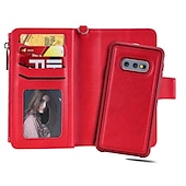 cheap Samsung Cases-Phone Case For Samsung Galaxy S23 S21 S20 Plus Ultra Wallet Case with Stand Holder Wallet Card Holder Solid Color Hard PU Leather