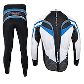 levne Pánské oděvní soupravy-Arsuxeo Pánské Dlouhý rukáv Cyklodres a čapáky Cyklo bunda Léto Spandex Silikon Polyester Černá / červená Zelená Fialová Slátanina Legrační Jezdit na kole Celotělové oblečení Zahřívací 3D podložka