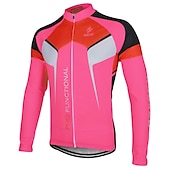economico Maglie da uomo-Arsuxeo Per uomo Maglia da ciclismo Manica lunga Inverno Bicicletta Giacca Maglietta / Maglia Superiore con 3 tasche posteriori Ciclismo da montagna Cicismo su strada Traspirante Design anatomico Zip