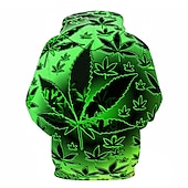 economico Felpe e Sweatshirt di Halloween-Per uomo Alberi / foglie 3D Felpa con cappuccio Felpe Felpa Felpa con cappuccio Manica lunga Felpa con cappuccio Con cappuccio Paese Stampa 3D Feste Giornaliero Per eventi Nero verde Viola Primavera