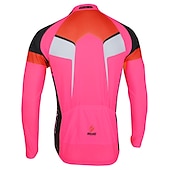 economico Maglie da uomo-Arsuxeo Per uomo Maglia da ciclismo Manica lunga Inverno Bicicletta Giacca Maglietta / Maglia Superiore con 3 tasche posteriori Ciclismo da montagna Cicismo su strada Traspirante Design anatomico Zip