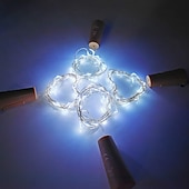 economico Striscie luci a batteria-led luci stringa bottiglia a forma di sughero decorazione di nozze all&#039;aperto 2m led notte luce stellata 30 pz 12 pz 10 pz filo di rame tappo bottiglia di vino lampada festa di nozze decorazione