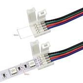 お買い得  ランプベース＆コネクタ-zdm 5ピースled 5050 rgbストリップライトコネクタ4ピン導体10 mm幅ストリップにコントローラジャンパー圧着クランプ
