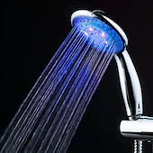 abordables Douches manuelles-douchette à main à led contemporaine fixée au mur, une douche de fonction de jet d&#039;abs de qualité + pluie