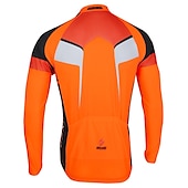 economico Maglie da uomo-Arsuxeo Per uomo Maglia da ciclismo Manica lunga Inverno Bicicletta Giacca Maglietta / Maglia Superiore con 3 tasche posteriori Ciclismo da montagna Cicismo su strada Traspirante Design anatomico Zip