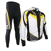 levne Pánské oděvní soupravy-Arsuxeo Pánské Dlouhý rukáv Cyklodres a čapáky Cyklo bunda Léto Spandex Silikon Polyester Černá / červená Zelená Fialová Slátanina Legrační Jezdit na kole Celotělové oblečení Zahřívací 3D podložka