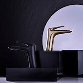 abordables Classiques-robinet pour lavabo - chrome simple / brossé / galvanisé centerset monocommande monotroubath taps / laiton