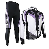 levne Pánské oděvní soupravy-Arsuxeo Pánské Dlouhý rukáv Cyklodres a čapáky Cyklo bunda Léto Spandex Silikon Polyester Černá / červená Zelená Fialová Slátanina Legrační Jezdit na kole Celotělové oblečení Zahřívací 3D podložka