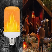 abordables Bombillas LED tipo globo-Bombillas de llama led 7w e27 llama parpadeante accesorios de halloween ahorro de energía para festival halloween navidad paty ac85-265v