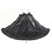 baratos Trajes Femininos-Vestido clássico de bailarina lolita dos anos 1950 para férias, com anágua, saia de aro, tutu, crinolina, fantasia feminina ou infantil vintage para apresentações, casamentos e festas, estilo princesa, com anágua de tule.