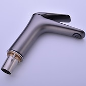 abordables Classiques-robinet pour lavabo - chrome simple / brossé / galvanisé centerset monocommande monotroubath taps / laiton