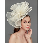 billiga Hattar och fascinators-Nät Fascinatorer  Huvudbonad  Huvudprydnad med Fjäder  Blomma  Trim 1 PC Bröllop  Speciellt Tillfälle  Te-Parti Huvudprydnad Klä dig för att imponera Fascinators Race Day Klänning