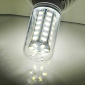 זול נורות תירס לד-10 יחידות 10w led תירס נורת תירס 1000lm g9 b22 e12 e14 e26 e27 gu10 69 led smd5730 100w נורה מקבילה נברשת נר לבן חם 220v 110v