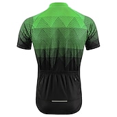 tanie Męskie koszulki-Męskie Koszulka rowerowa Geometryczny Gradient Krótki rękaw Rower Dżersej Top z 3 tylnymi kieszeniami Kolarstwo górskie Kolarstwie szosowym Szybkie wysychanie Odblaskowe paski Kieszeń na plecach