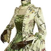 preiswerte Kleider-Rokoko Viktorianisch Cocktailkleid Lange Länge Kleid Partykostüm Maskerade Übergröße Normal Gedicht Übergrössen Ballkleid Kostüm Damen königlich Party Abschlussball Karneval von Venedig Kleid