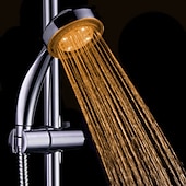 abordables Duchador-Cabezal de ducha led que cambia de color 2 modos de agua Luz de brillo de 7 colores que cambia automáticamente el cabezal de ducha de mano
