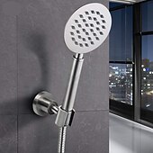 abordables Brazos de ducha-Soporte de ducha de mano giratorio de 360 ° resistente al agua de acero inoxidable montado en la pared, asiento de boquilla de bidé, accesorios de baño