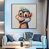 economico Quadri di animali-pittura a olio vivaio dipinto a mano animali quadrati pop art moderna tela tesa